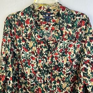 Westbound Woman Green and Red LongSleeve Shirt Size 3x Excellent Condition